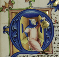 Project icon: lavishly furnished initial letter with a painting of Ptolemy using an astrolab.